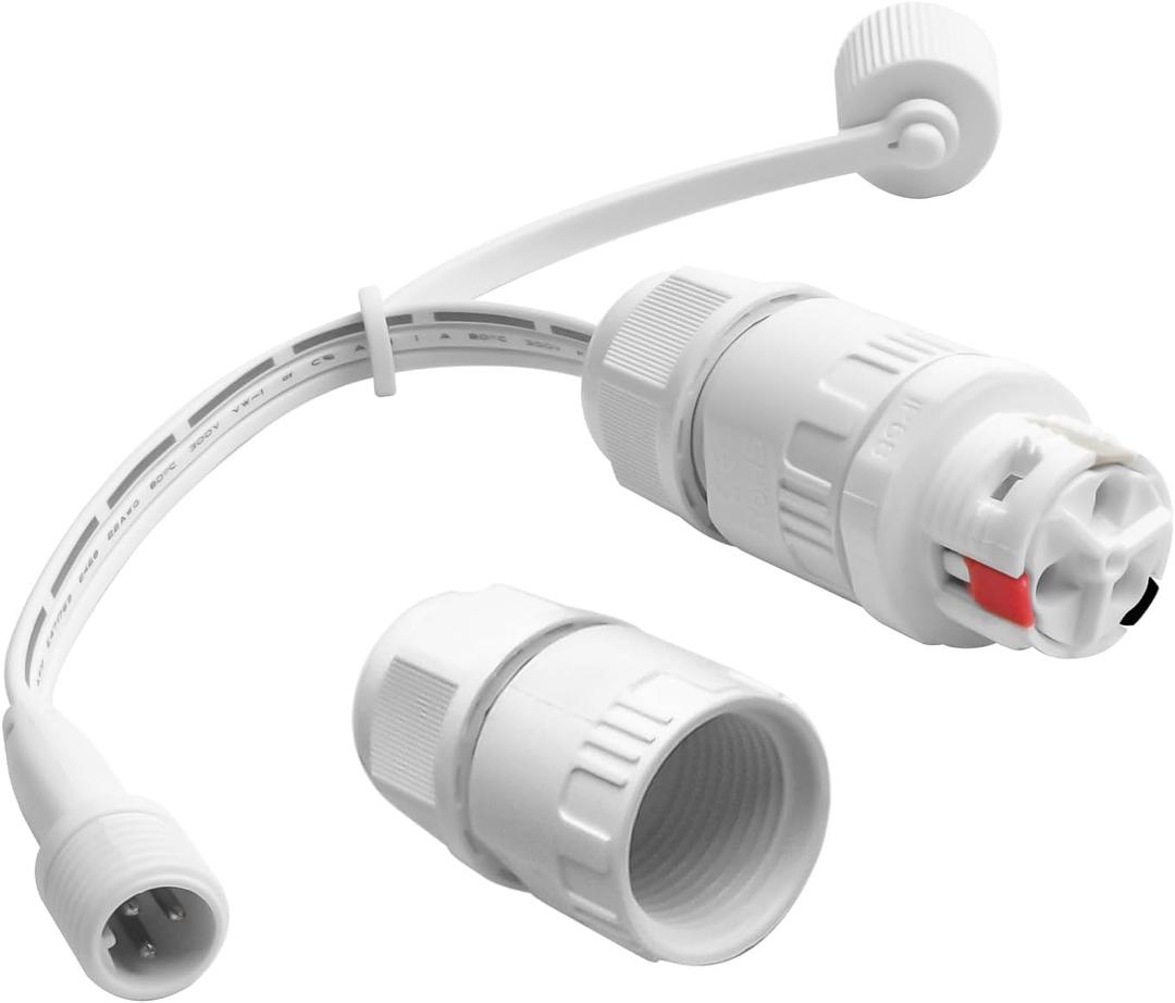 Male Head Waterproof Extension Cable for Govee H706A H706B H706C H703A H703B Outdoor Lights, Compatible Wire Connector