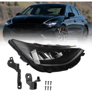 Dasbecan Right Side Headlight Compatible with 2020-2022 Hyundai Sonata LED