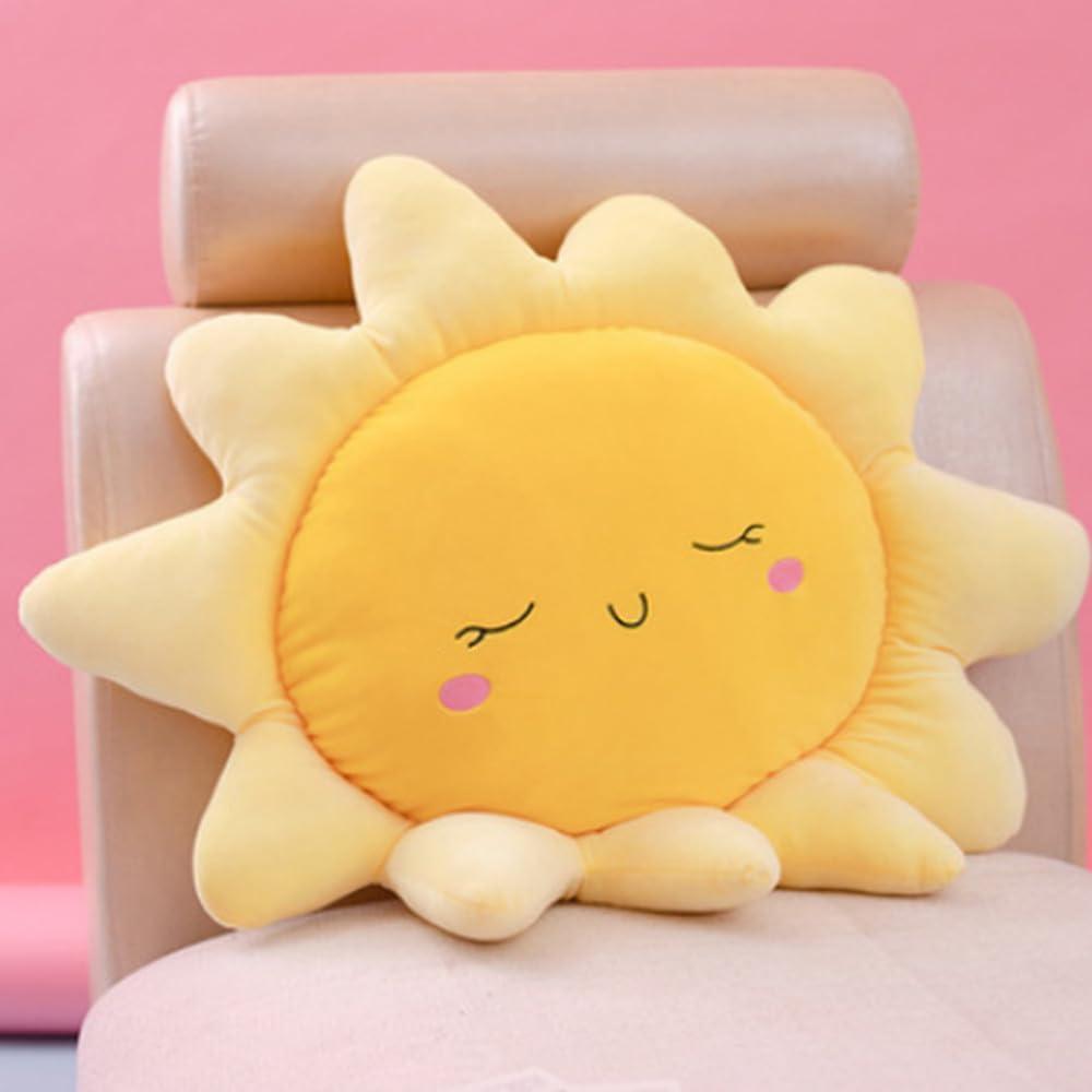 Flower Floor Pillow Sun Shape Cushion Cute Seating Pad Chair Cushion Oversized Throw Pillow, Plush Toy for Home Decoration Kids Girls Women Gifts (58 cm / 22.8 inch)
