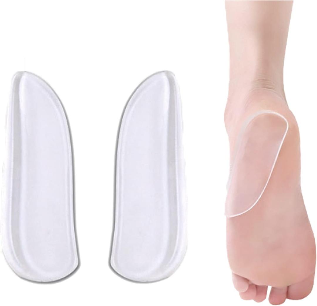 MARS WELLNESS Medial & Lateral Heel Wedge Silicone 2 Pairs - Universal - Adhesive Shoe Insert for Knock Knee Pain, Bow Legs, Foot Alignment - Pronation, Supination