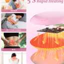 Portable Heating Pad, Upgraded Cordless Electric Fast Heating Pad for Back Belt 6 Heat 6 Vibrating Modes Gifts for Women Girls Her Girlfriend Pink