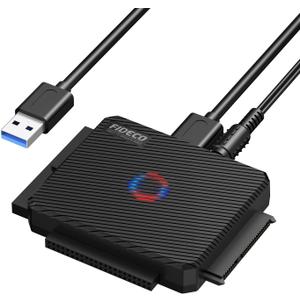 FIDECO SATA/IDE to USB 3.0 Adapter, Hard Drive Adapter Cable Converter for Universal 2.5/3.5 Inch IDE HDD, 2.5 Inch SSD, 5.25-Inch DVD/CD Drive