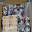 100 Pcs 4 oz Plastic Juice Shot Bottles with Caps, Clear Ginger Shots Bottle with Lids, Small Bottles for Liquids, 4 oz Plastic Reusable Leak Proof Mini Containers for Juice,Milk,Ginger,Whiskey,Water