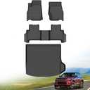 Hutisya-Floor Mats & Cargo Liner Set Fit for 2022-2025 Jeep Grand Cherokee (Include 4xe, NOT for L & WK) All Weather Protection Anti-Slip & Durable TPE Full Set Liners Automotive Accessories-Black