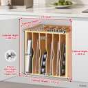 celestite Wooden Tray Dividers for Cabinets, Cookie Sheet Organizer for Cabinet, Baking Sheet Pan Organizer for Kitchen Organizers and Storage (7 Tier 20" Wx16.7 Hx15.2 D)