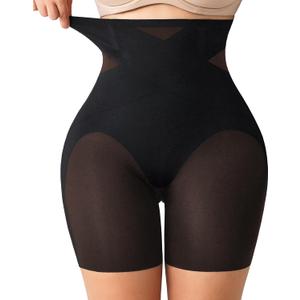 Nebility Shapewear Tummy Control High Waisted Butt Lifting Panties Body Shaper Shapewear Shorts Thigh Slimmer (Small, Black)