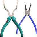 Electrical Disconnect Pliers, 2pcs Automotive Electrical Connector Disconnect Pliers Long Spark Plug Removal Plier for Auto Maintenance, Universal Connector Removal Tool