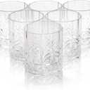 Eorbow 6 Pack Plastic Water Tumblers, 14 OZ Unbreakable Acrylic Whiskey Drinking Glasses, BPA-Free Clear Wine Cup, Shatterproof Drinkware Barware for Juice, Cocktail