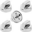 DG68-00377A Stove Knob Replacement for Samsung Oven Knobs Replacements for Samsung Compatible with NX58F5500SS FX710BGS NX58H9500WS NY58J9850WS NX58H9500WS, Stainless Steel Reinforcement, Durable