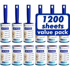 1200 Sheets Lint Roller with 6 Upgraded Handles (6 Rollers + 6 Refill), Mage Value Set Sticky Lint Rollers for Pet Hair, Portable Pet Hair Remover for Clothes, Furniture, Carpet, Dog and Cat