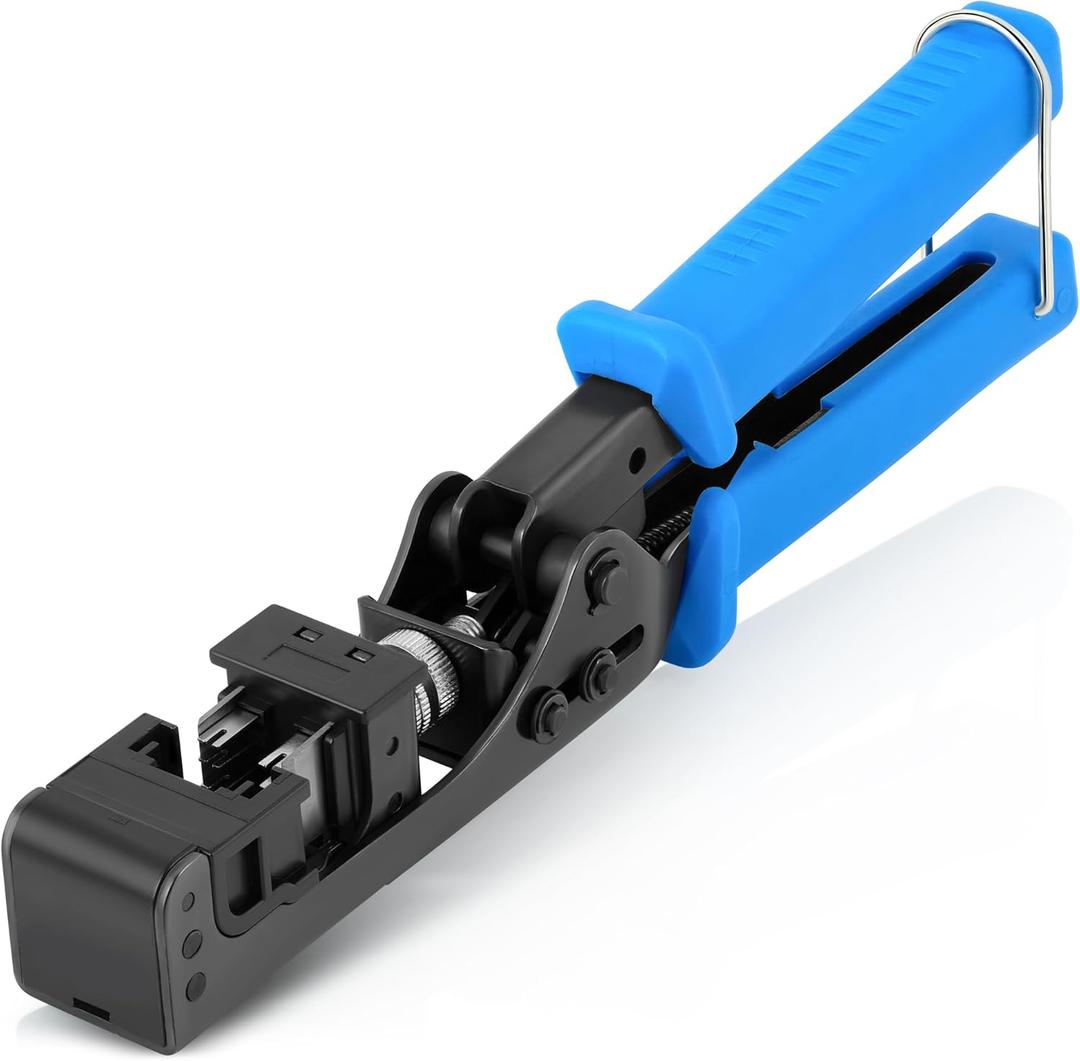 Everest easyJACK - 90 Angled Speed Termination Keystone Tool - Time Saver Network Punch Down Tool - To Be Used ONLY with Everest 90 Angled RJ45 Cat5e, Cat6a and Cat6 Keystone Jacks (B087N7QQD2)