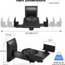 Suptek Speaker Wall Mounts, Dual Speaker Stands for Surround Sound Speakers, Universal Bracket, Tilt Swivel Shelves Up to 55lbs Black (2 Pack)