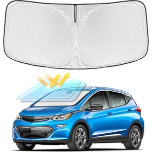 for Chevrolet Bolt EV Hatchback 2017-2026 Windshield Sun Shade - 4 Layers Car Sunshades for Front Windows Shade Cover Custom Fit Bolt EV Hatchback Sun Visor 250T Shade Blocks UV Rays Car Accessories