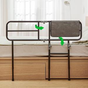 GreenChief Folding Bed Assist Rail for Elderly Adults - Fall Prevention Bed Cane with Adjustable Height, Bed Safety Grab Bar with Storage Pouch, Fit King, Queen, Full, Twin Bed (Holds up to 350 LBS)