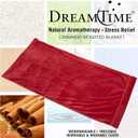 DreamTime Aromatherapy Blanket, Luxury Gift, Plush Lap Quilt, Soothing, Cinnamon Clove Scent (One Size, Red)