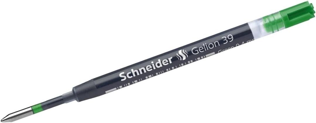 Schneider Gelion+ Gel Ink Cartridges, 0.7 mm, ISO Format G2, Green Ink, Box of 10 Refills (103904)