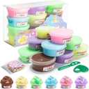 Slime Kit for Girls and Boys, Safe and Fluffy Slime for Kids, Stress Relief Kids Slime Kits for Toddlers, Stretchy Butter Slime Pack of 12