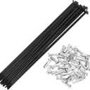 Motoforti Universal Bicycle Spokes Bike Wheel Spokes 14G Carbon Steel Black 1 Set (289mm)