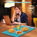 Food Warming Mat, Upgraded Graphene Fast Full Surface Heating Electric Warming Tray with 6 Level Adjustable Temperature & 6 Hours Timer, Rollable Food Warmer for Parties Buffet Everyday Use