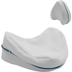 Upgrade Invisible Zippered Pillow Cover Compatible with Contour Legacy Knee Pillow,Anti-Pilling and Washable Legacy Leg and Knee Foam Support Cover Only (White)