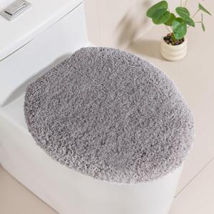 Microfiber Toilet Lid Cover, 19.5"x15" Machine Washable Toilet Seat Covers, Soft Absorbent Toilet Seat Lid Cover, Only Fit Elongated Toilet Seat