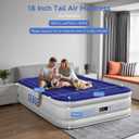 Sebor Air Mattress Queen with Built-in Pump 18", Comfortable Self-Inflating Air Mattress with High-Speed Pump, Durable Blow Up Mattress Queen with Storage Bag for Guests, Camping, Travel