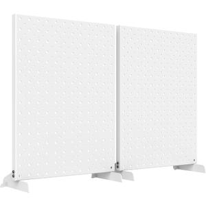 EVERHANGER Metal Pegboard Display Stand, Freestanding Tabletop Pegboard Display for Craft Shows & Fairs, 12"X16", 2pcs White