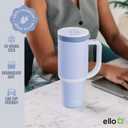 Ello Oasis 40 oz Tumbler with Handle & Retracting Straw | Reusable Insulated Stainless Steel Cup 100% Leakproof, Gifts for Teens Women Men | Keeps cold for 20 Hours, Cup Holder Friendly, Twilight