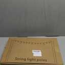 2 Pack String Light Poles,10 Ft Light Poles for Outside String Lights,Outdoor Lights Pole with Fork,Metal Poles Stand for Patio Deck Backyard