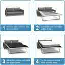 Imperius Sleeper Sofa Support Board 50x71 Sofa Bed Board for Pull Out Couch, Folds with Frame, Under Mattress Bar Shield, Sofa Bed Support, Folding Bed Board