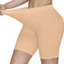 SIMIYA Women's Slip Shorts for Under Dresses, Seamless Smooth Comfortable Stretch Yoga & Bike Shorts, XL