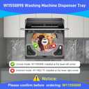 W11550898 W11094976 Washing Machine Dispenser Bezel Compatible with Whirlpool Maytag 7MWTW8127LW0 WTW6120HC0 WTW6120HW0, W11550898 Dispenser Bezel Replace AP7020119 PS16620355 4961912 EAP16620355
