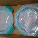 VERONES 12 Packs Glass Food Storage Containers Set, Airtight Glass Lunch Containers, Glass Meal Prep Containers with Lids,Exclusive of BPA, for Microwave, Oven, Freezer & Dishwasher Friendly,Green