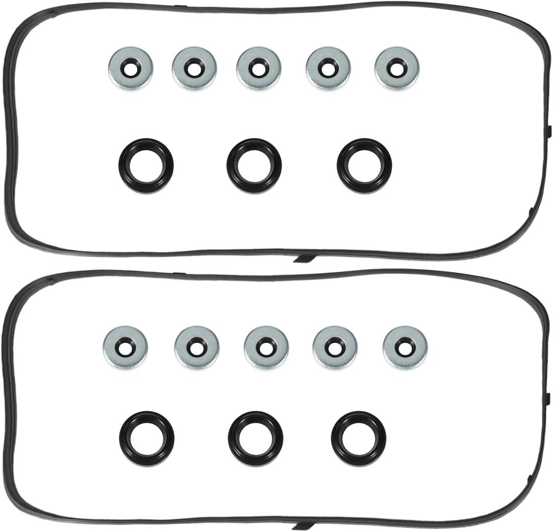 Valve Cover Gasket Set VS50607R 0361708 Compatible with Acura MDX RL TL 3.5L Compatible with Honda Accord 3.0L 2003-2004 Odyssey Pilot Ridgeline 3.5L 2006-2008 Saturn Vue 3.5L 2004-2007