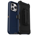 OtterBox iPhone 14 Pro (ONLY) Defender Series Case - Blue Suede Shoes (Blue), Rugged & Durable, with Port Protection, Includes Holster Clip Kickstand