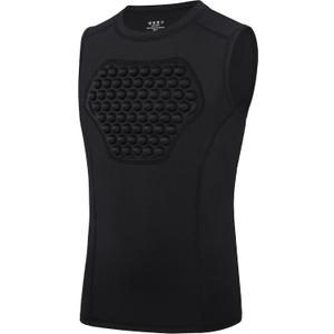 Roadbox Youth Baseball Chest Protector, Heart Guard Sternum Protection Padded Compression Shirt Softball Football Lacrosse (Medium, Black)