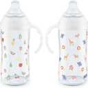 NUK Learner Cup, 8+ Months, Fun Fruits and Animals, 10 Oz, Pack of 2, BPA-Free, Soft Spout, Spill Proof Sippy Cup