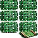 Yungyan 12 Pcs St. Patrick's Day Serving Trays 13 x 9 Inch Large Shamrock Food Trays Platters Paper Candy Dishes for St. Patrick's Day Party Wedding Engagement Party Serving Food Snack Cookies Dessert