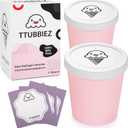 Ice Cream Containers (2 Pack - 1 Quart Each), Freezer Containers for Homemade Ice Cream Storage - Pink