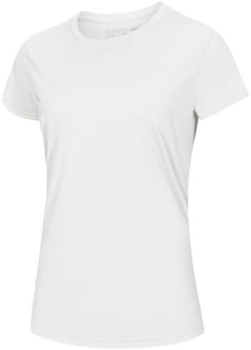MAGCOMSEN Women's Short Sleeve T-Shirts UPF 50+ Sun Protection Quick Dry Athletic Running Workout Rash Guard Tops XL