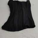 SHENHE Women's Vintage Strapless Boned Mesh Bustier Corset Top Bodyshaper Tube Top (Black), Size S