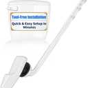 Lydia's Deal Toilet Handle Replacement Kit, Universal Front Mount Toilet Tank Flush Lever Replacement Handle, Toilet Tank Trip Lever, Easy to Install, Toilet Repair Kit, White Plastic