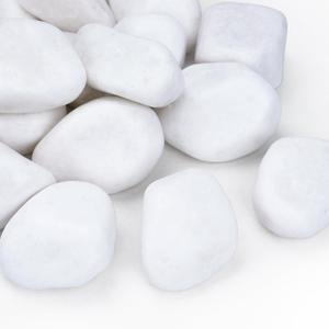 Pulovin 40 lbs White Rocks for Landscaping, 3-4 Inch White River Rocks
