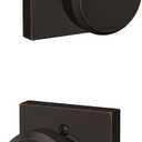 Schlage F10 BWE 716 COL Bowery Knob with Collins Trim Hall & Closet Passage Door Lock, Aged Bronze