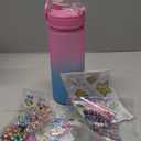 Dan&Darci Decorate Your Own Glow-in-the-Dark Water Bottle Kit for Girls - Birthday Gifts for Girl Ages 4-6 5-7 6-8 - 4 5 6 7 8 Year Old Birthday Gift Ideas - Arts and Crafts for Kids Age 6-8