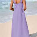 PRETTYGARDEN Women Sleeveless Casual Flowy Maxi Dress | Soft Lightweight Fabric, Strappy Loose Fit, Thick Shoulder Strap with Pockets, Beach Vacation Dresses, Trendy Summer Clothes (Purple, M)