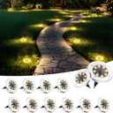 SOLPEX Solar Lights Outdoor Waterproof, 12 Pack Solar Ground Lights, Solar Garden Lights Landscape Lighting for Pathway Driveway Patio Backyard Walkway (Warm White)