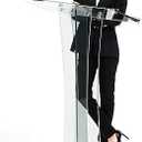 Acrylic Podium Stand Portable Pulpits for Churches Clear Podium Lectern Shtender Hostess Stand Presentation Events Teacher Podium for Classroom Church Pulpit Transparent Modern Lecterns & Podiums