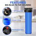 SimPure DB20P 20" *4.5" Whole House Sediment Water Filter Housing