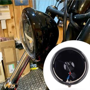 Black 5.75" LED Motorcycle Headlight housing brackets Assembly Compatible with Motorcycle Sportster XL1200 (2004-2014), 5 3/4" lamp Bracket Standard